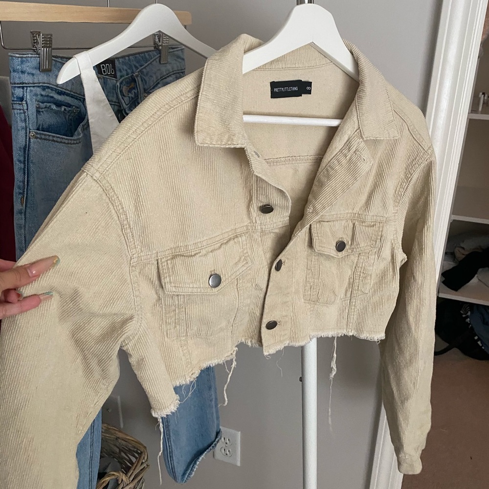 Cream colored cord jacket